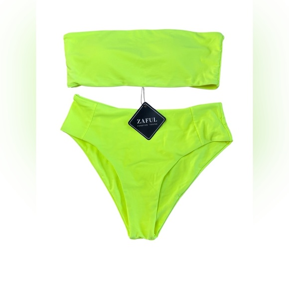 Zaful Neon Yellow Bikini Set - Picture 1 of 4